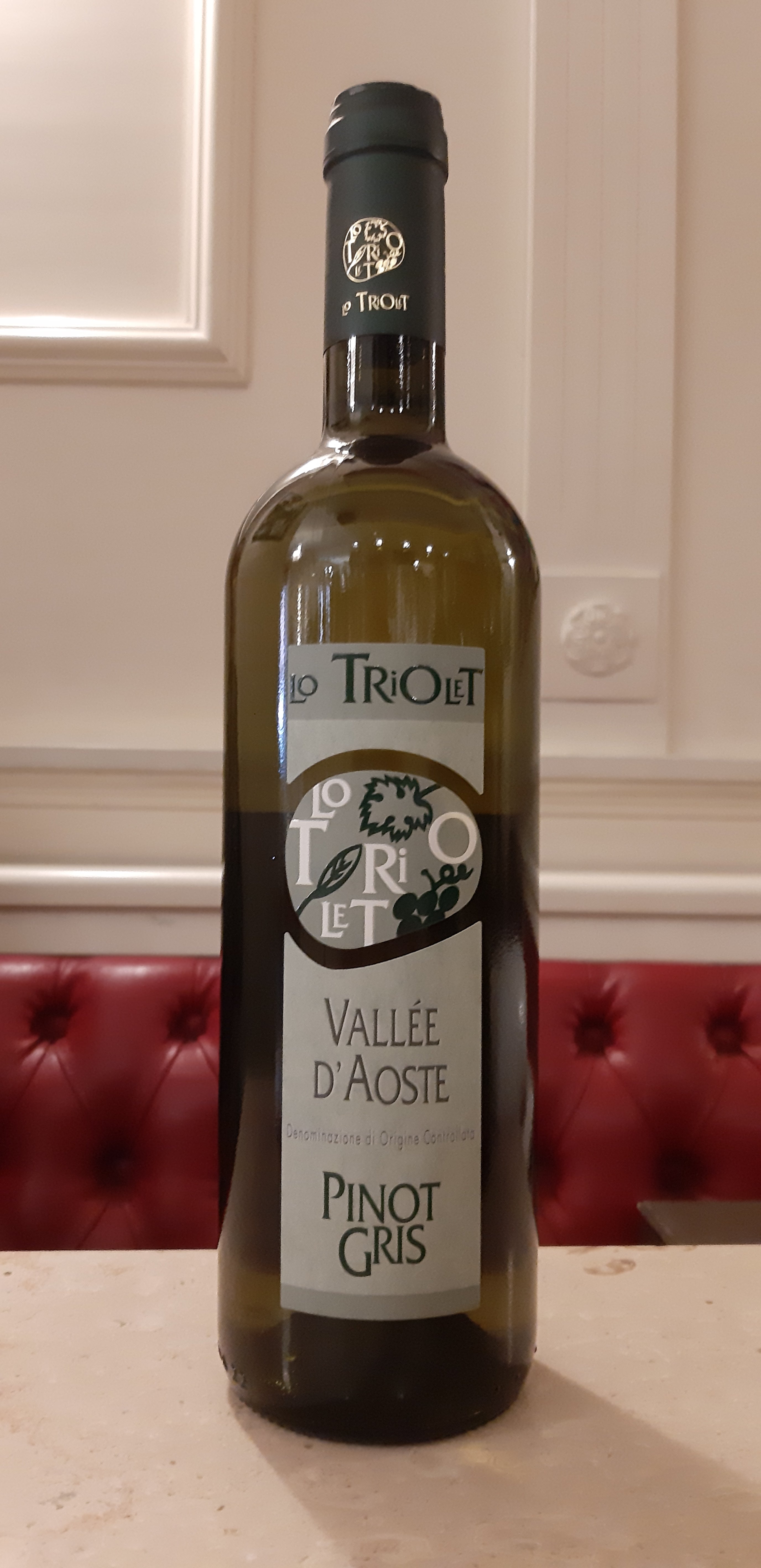 Lo Triolet Vallèe d’Aoste Pinot Gris DOC 2019